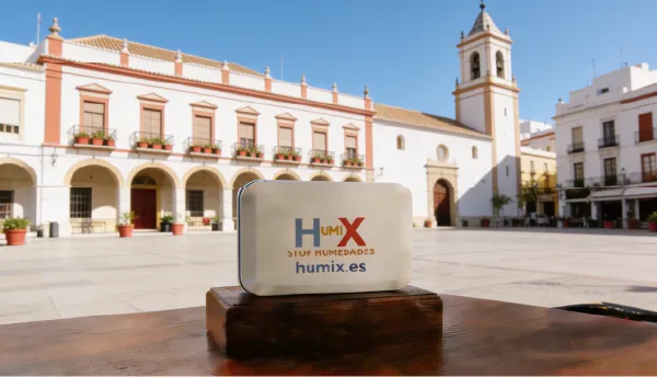 Sistema HUMIX instalado en la pared de una vivienda en Collado Villalba